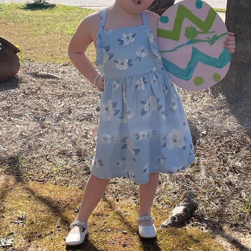 Carter’s girls summer dress with dogwood blooms-Size 5-EUC